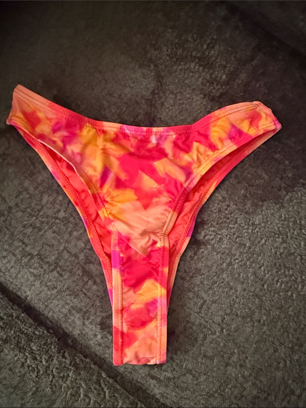 Four Three Seven Women's Vibrant Pink Orange Tie-Dye Bikini Bottom New